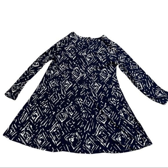 Ralph Lauren Blue and White Patterned Dress - Picture 7 of 7